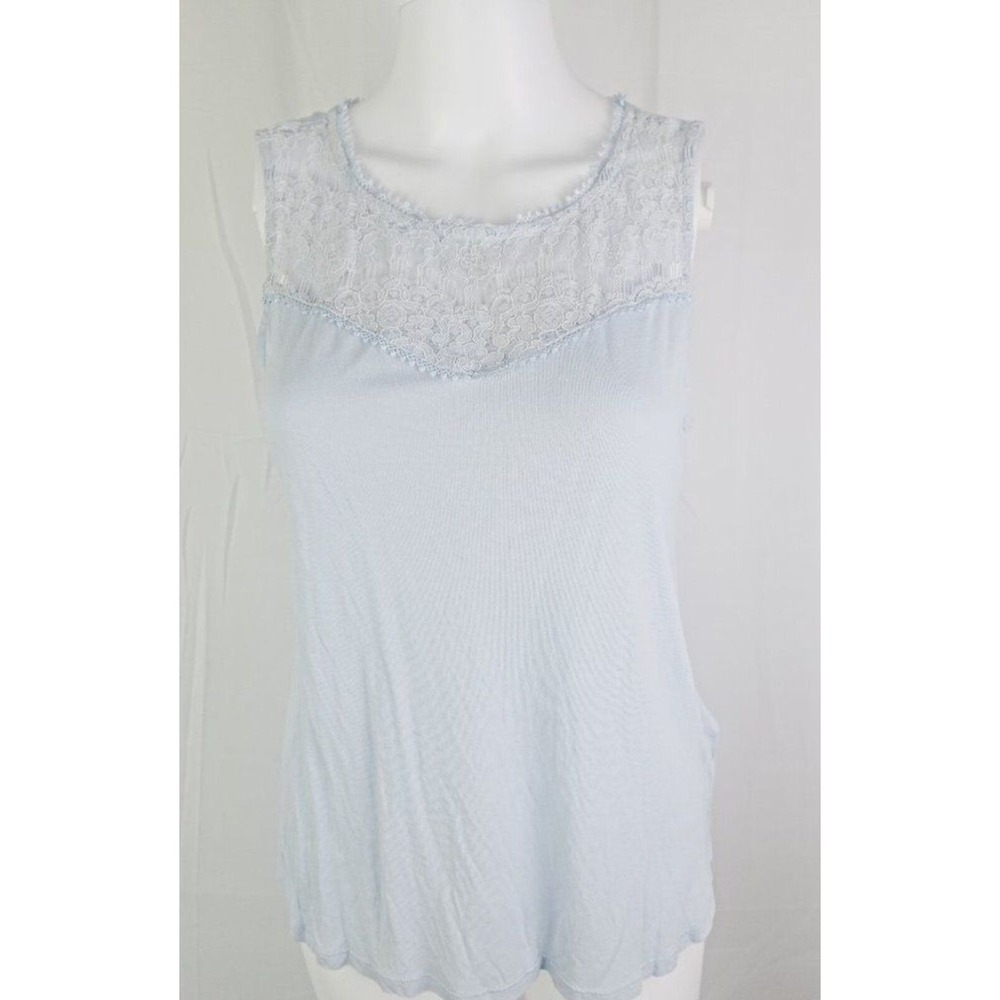 H&M Womens‎ Size Small Powder Blue Lace Tank Top Blouse
